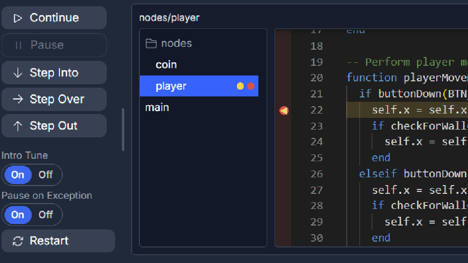 PIXELFALLS Debugger