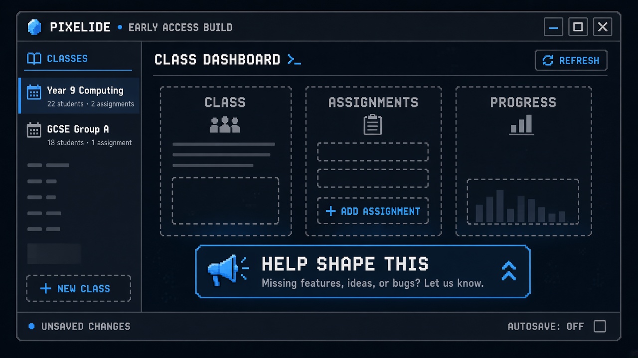PIXELFALLS school management tools — help shape this